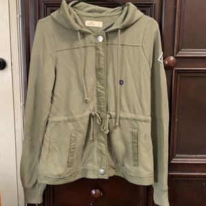Hollister sweater/jacket in olive